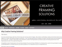 Tablet Screenshot of creativeframingsolutions.com